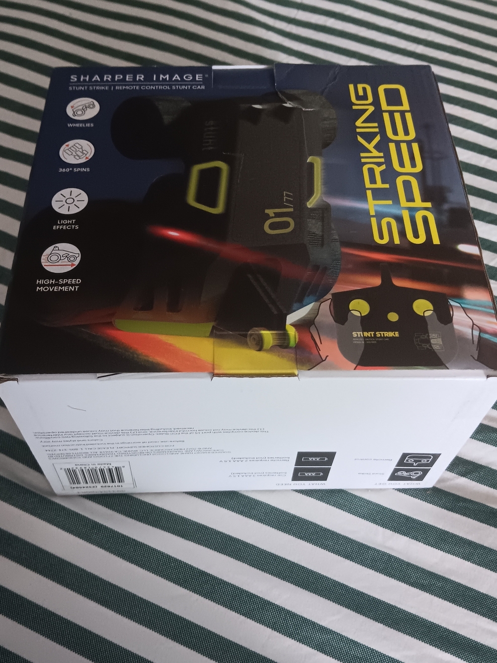 Sharper Image Black and Yellow Remote Control Stunt Car